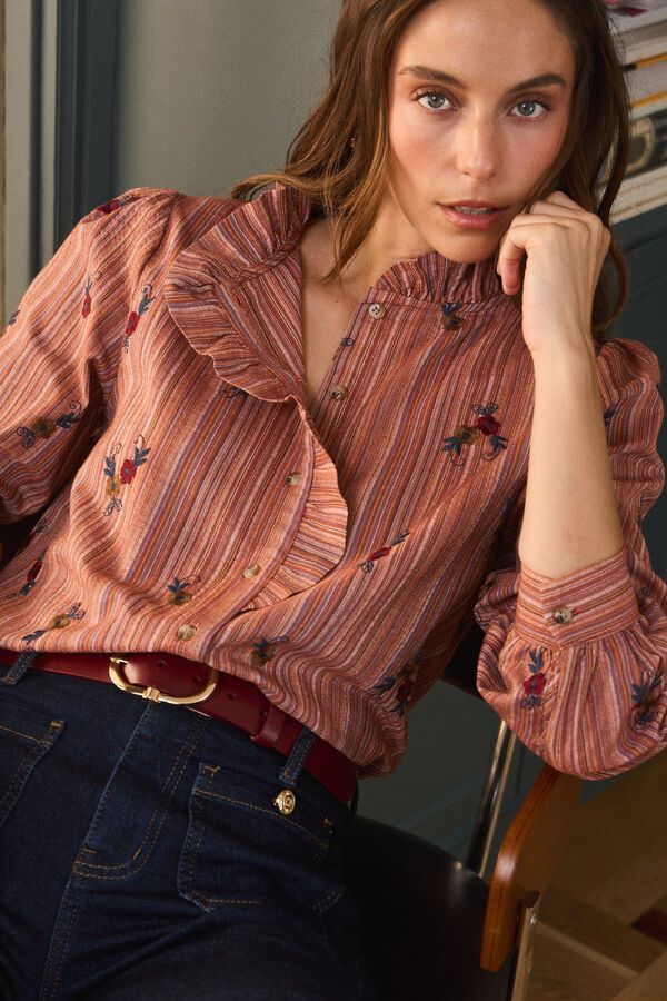 Pol&iacute;n Et Moi Camisa rayas Nayeli Rosa