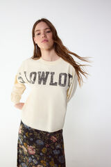 Slowlove Sudadera logo Estampado blanco