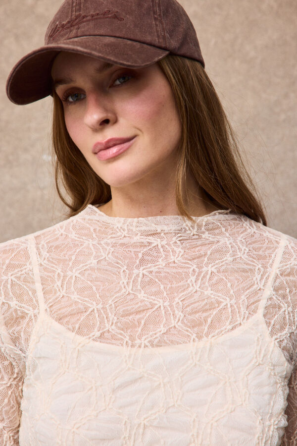 Slowlove Top encaje Marfil