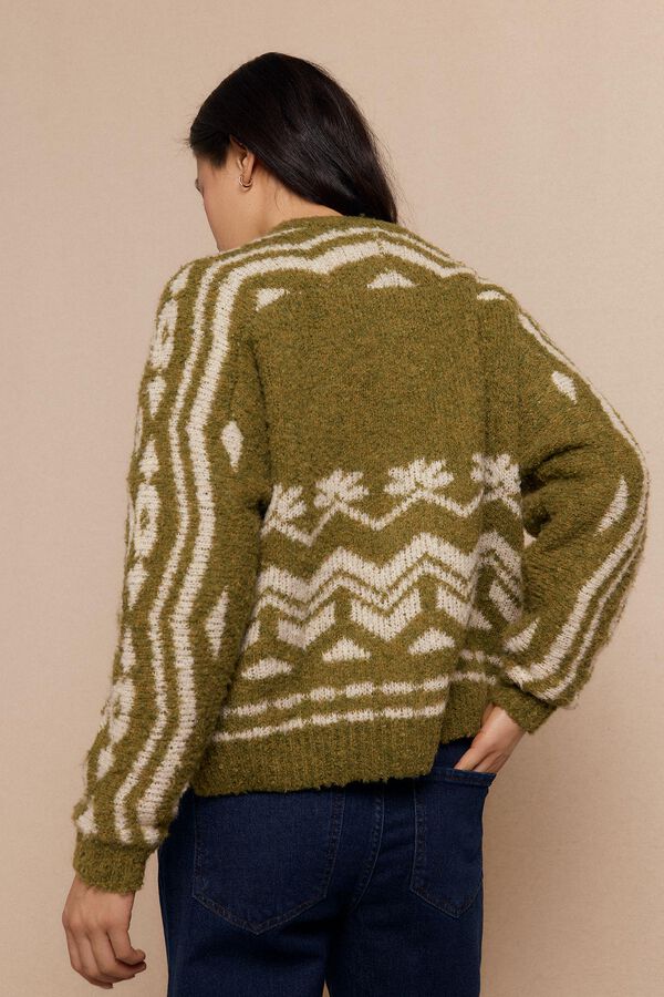 Slowlove Bomber punto jacquard Verde