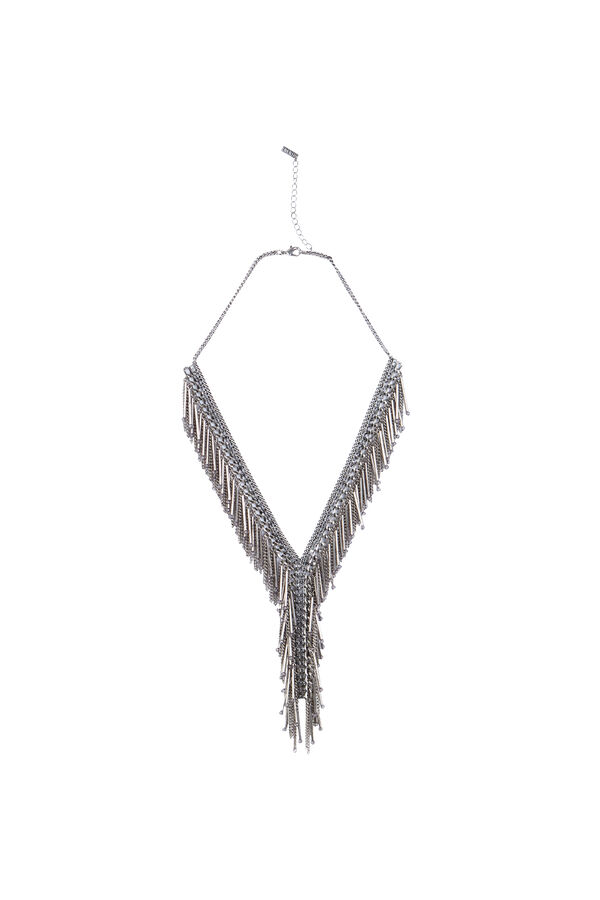 Slowlove Collar cascadas cadena Gris