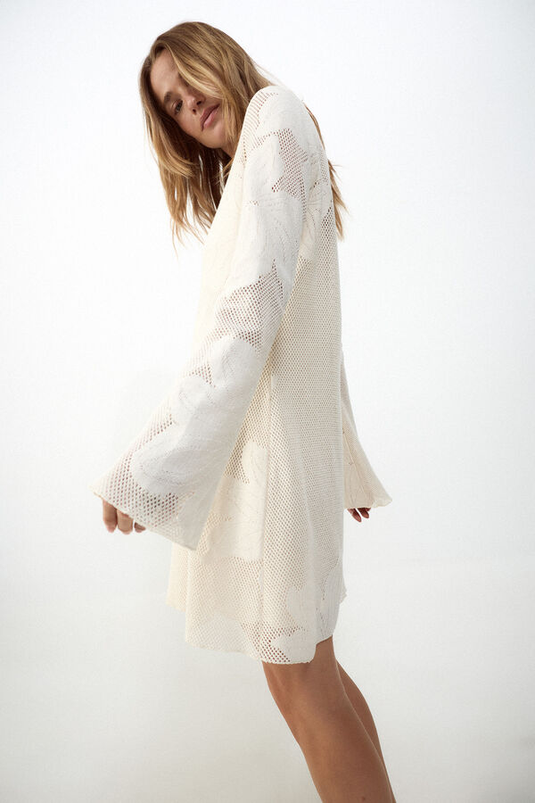 Slowlove Vestido punto Marfil