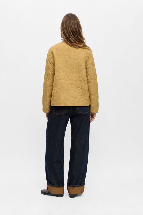 Object Chaqueta acolchada bordada Camel