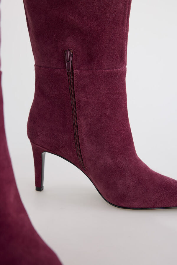 Slowlove Bota alta serraje Granate