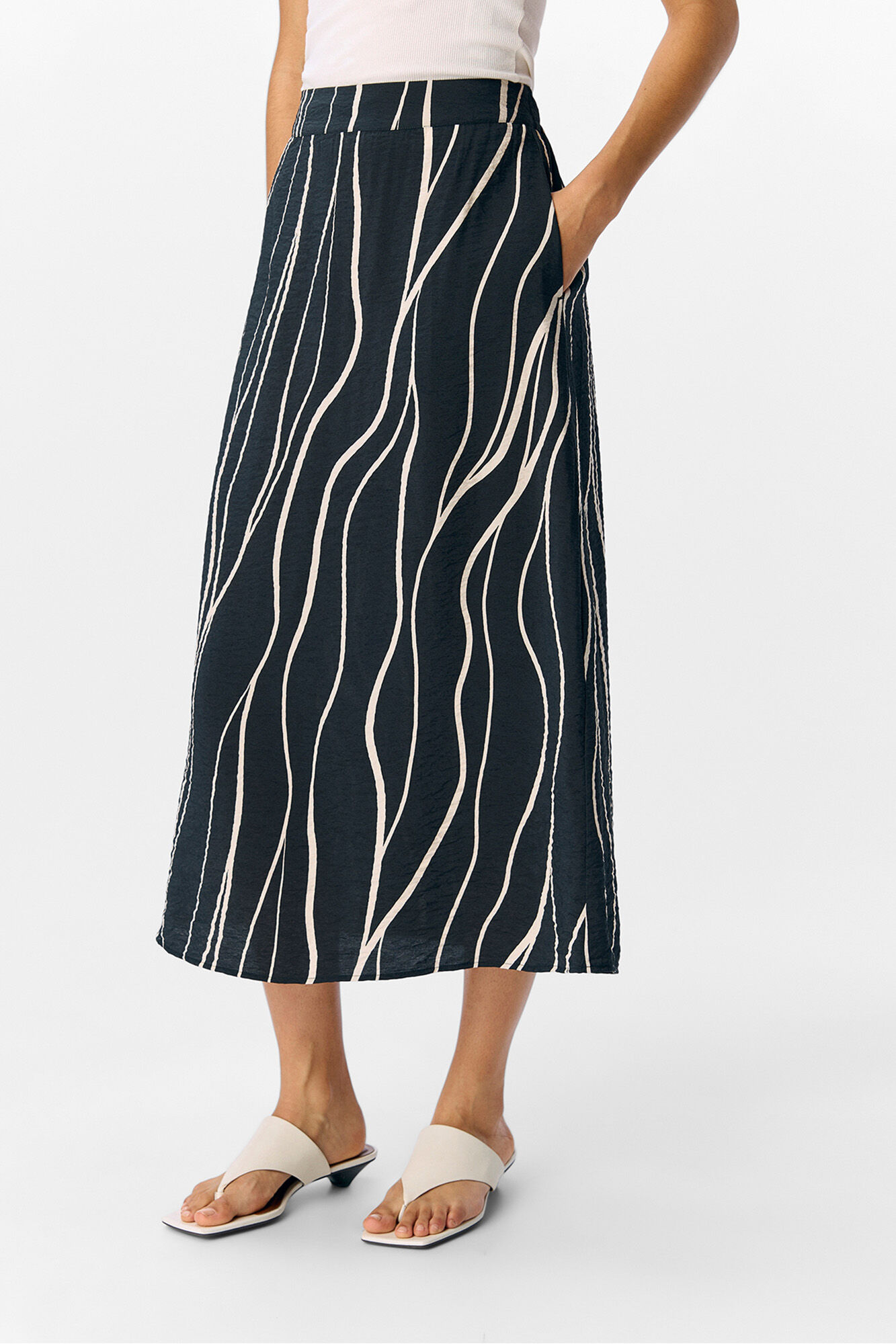 Object Falda midi estampada