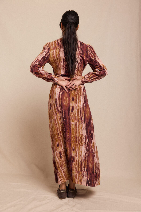 Slowlove Vestido Frunce estampado Multicolor