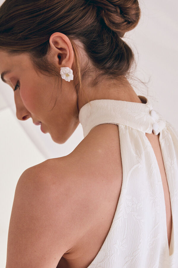 Pol&iacute;n Et Moi Vestido novia Liso Blanco