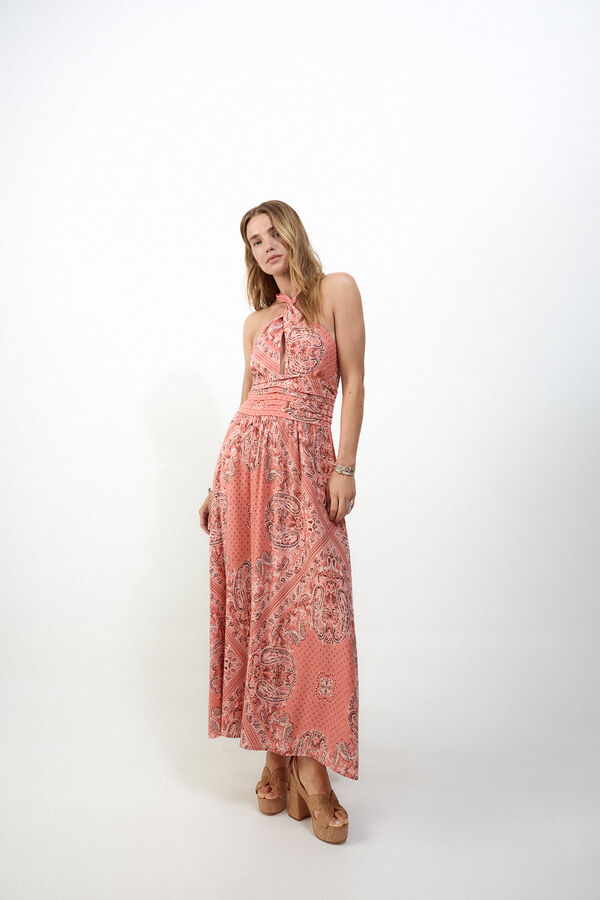 Slowlove Vestido estampado halter Multicolor
