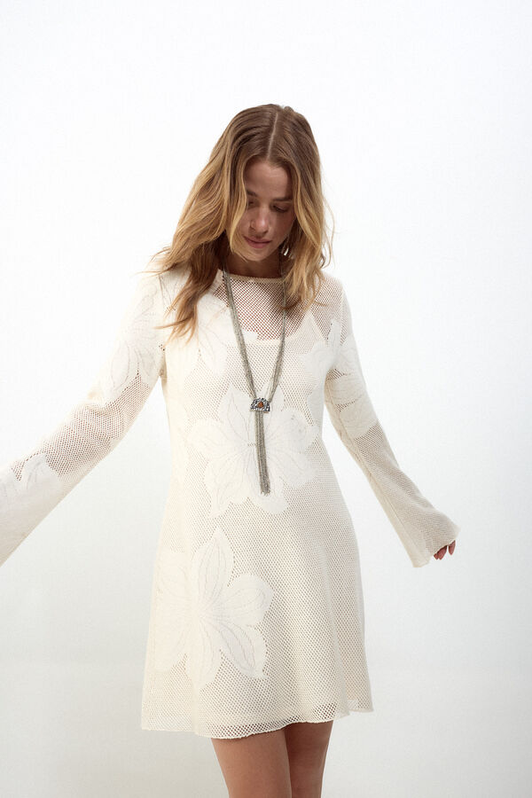 Slowlove Vestido punto Marfil