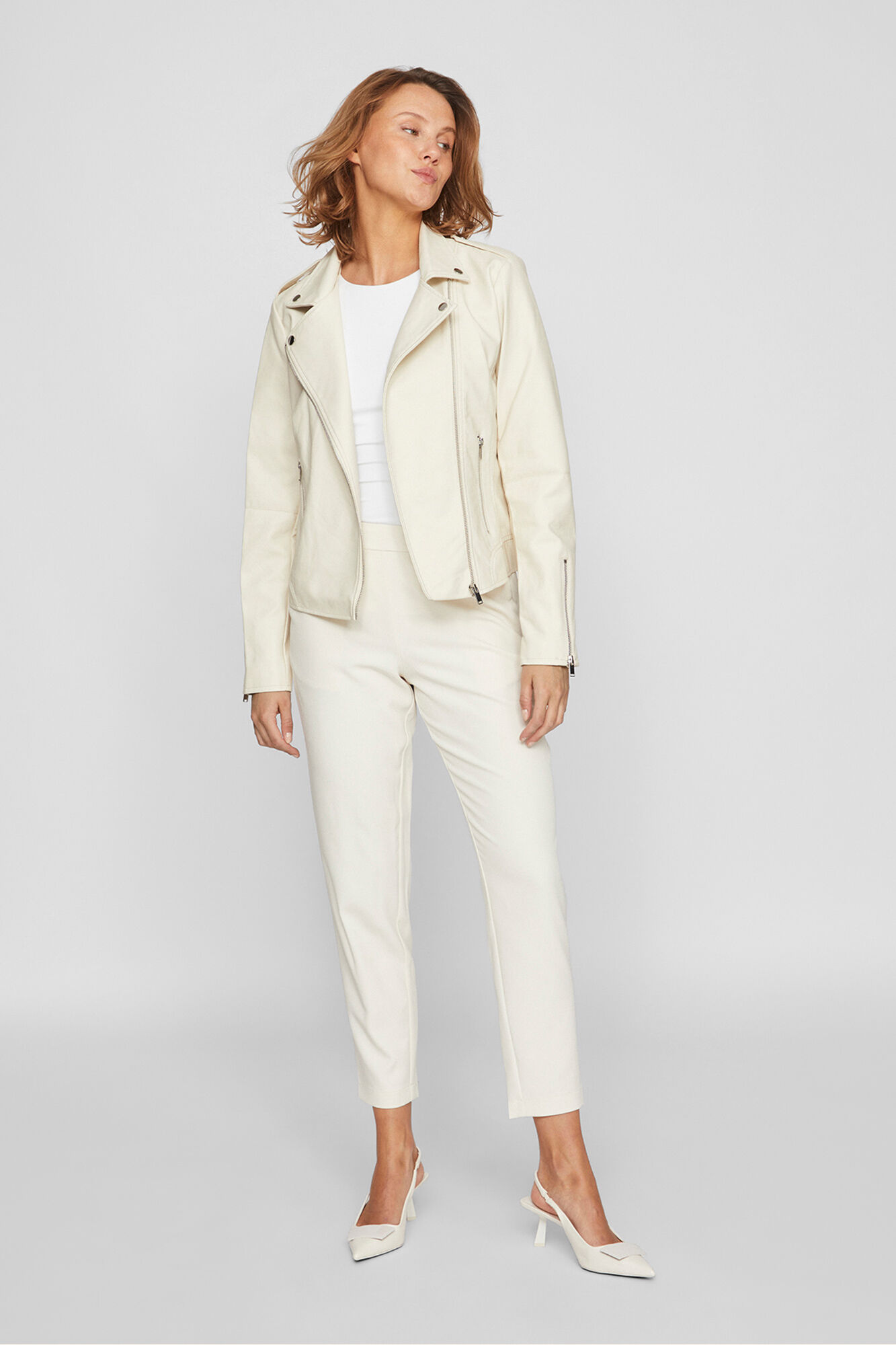 Vila Chaqueta biker polipiel