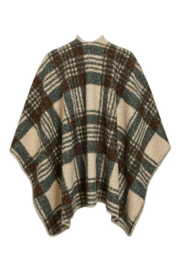 Vila Capa poncho de cuadros Multicolor