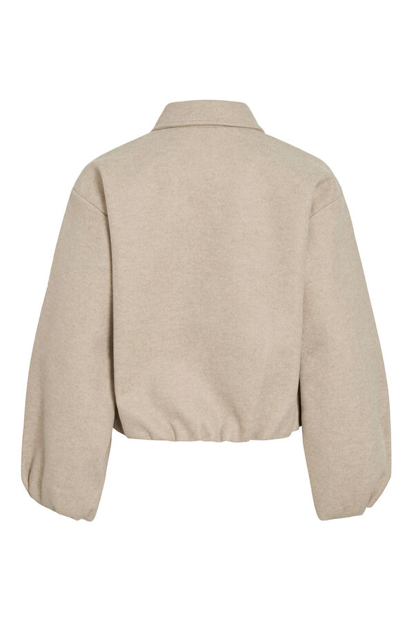 Vila Chaqueta con mangas globo Beige