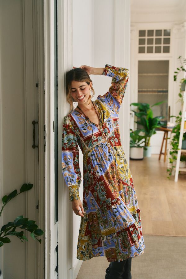 Jaase Vestido midi Monday Multicolor