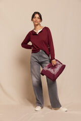 Slowlove Top punto panadero Vino