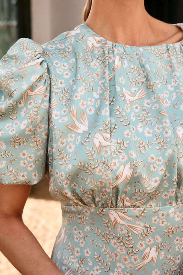 Pol&iacute;n Et Moi Vestido flores Sabba Azul