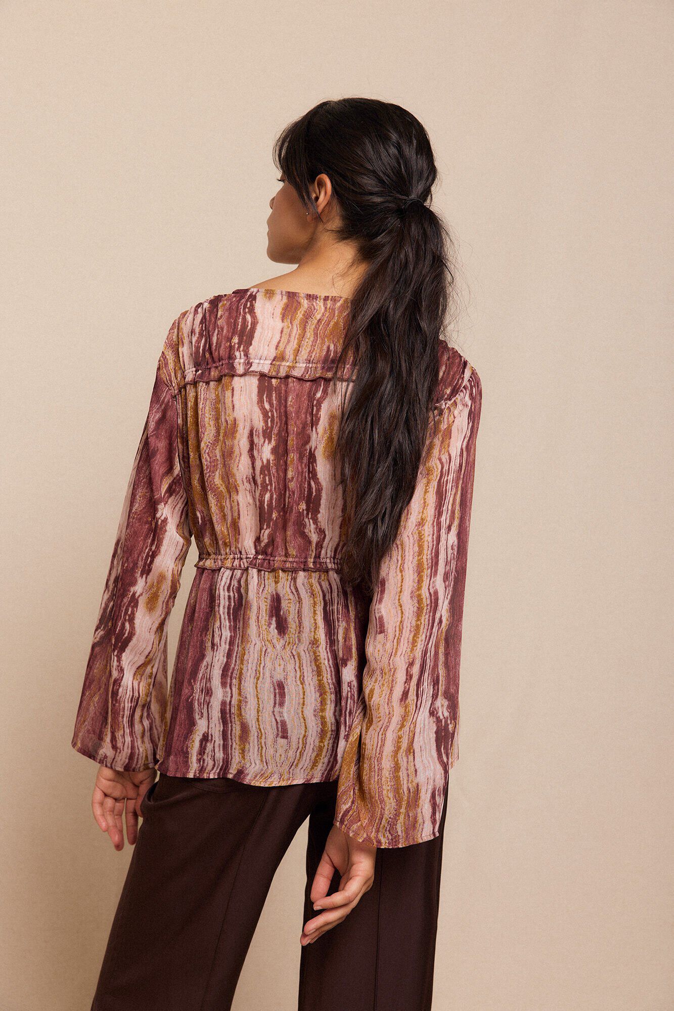 Slowlove Blusa asimetrica