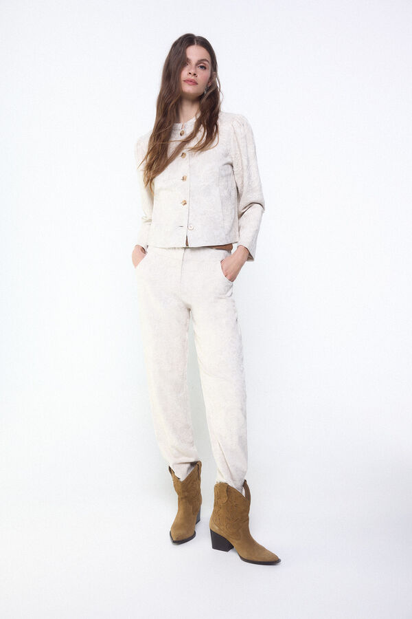 Slowlove Chaqueta bordada Marfil