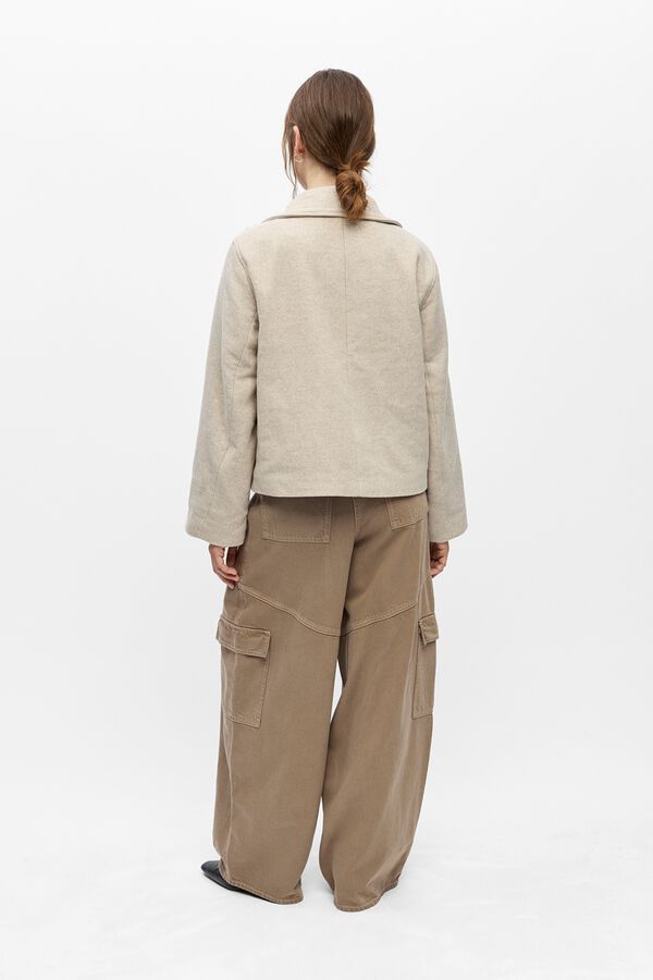 Object Chaqueta fieltro cruzada Beige