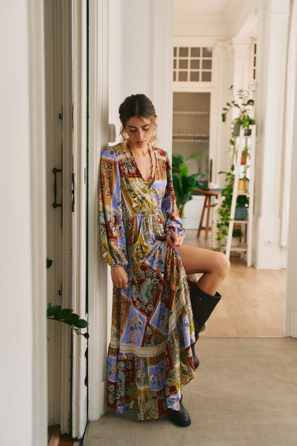Jaase Vestido maxi Carmen Multicolor