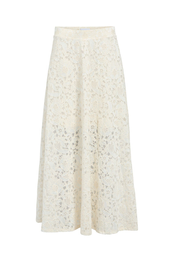 Object Falda larga encaje Blanco