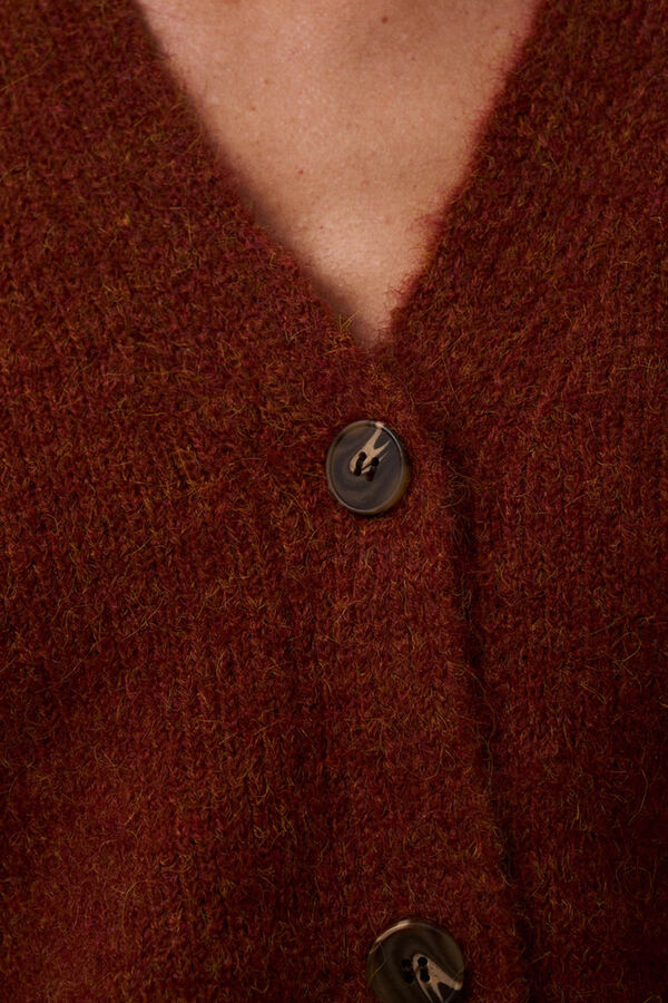 Pol&iacute;n Et Moi C&aacute;rdigan botones Minnie Granate