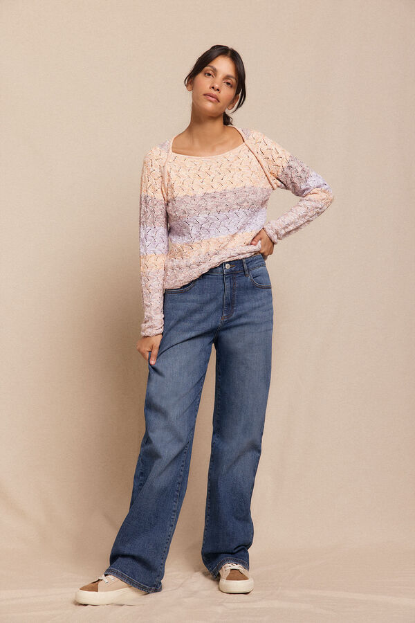 Slowlove Jersey calado Marfil