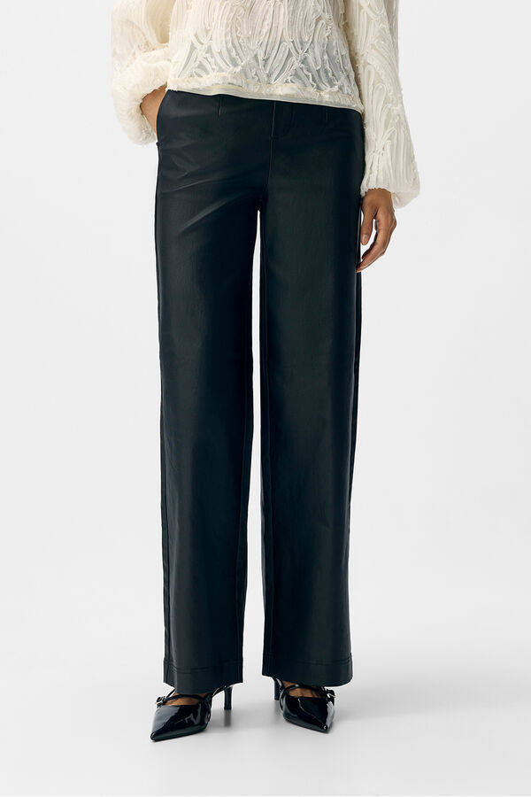 Object Pantal&oacute;n efecto piel Negro