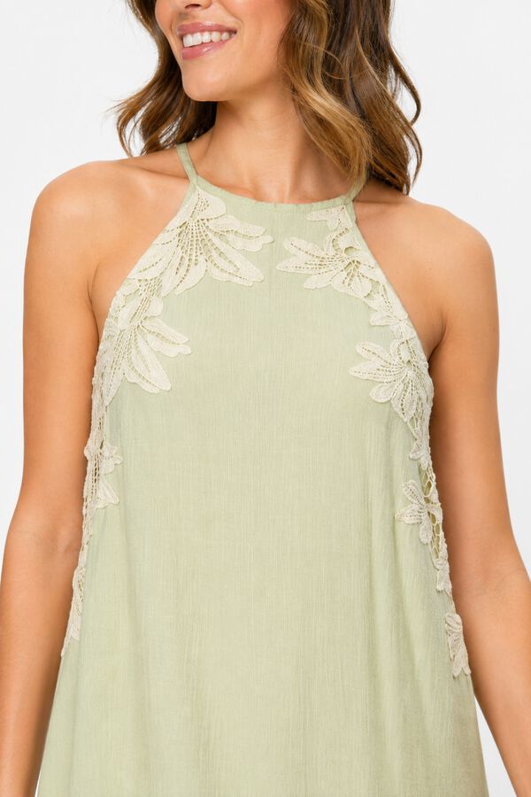 Object Vestido largo fluido Verde