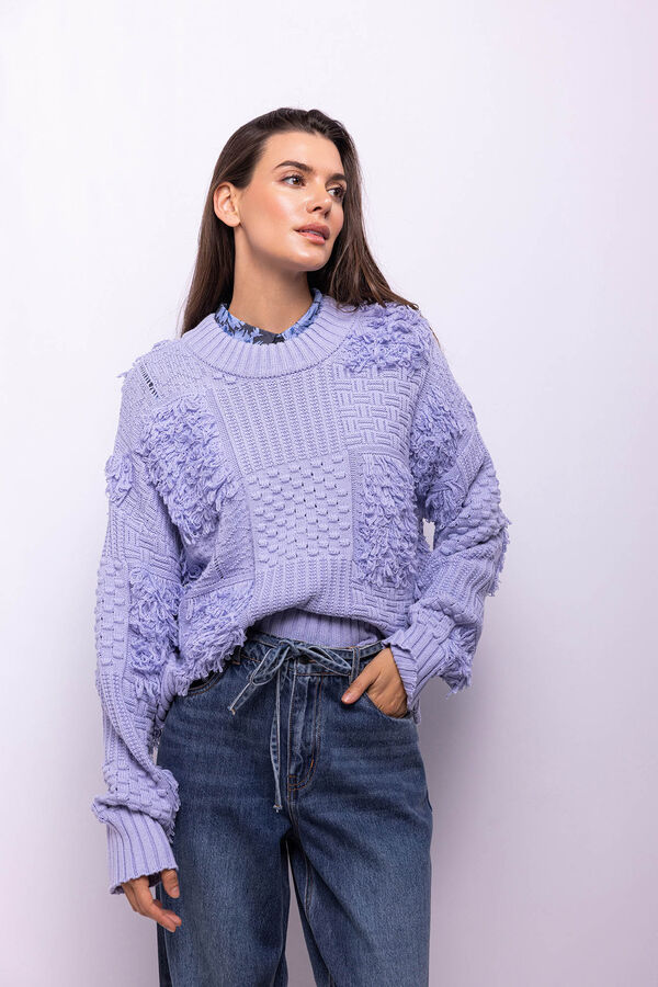 Object Jersey punto patchwork Lila