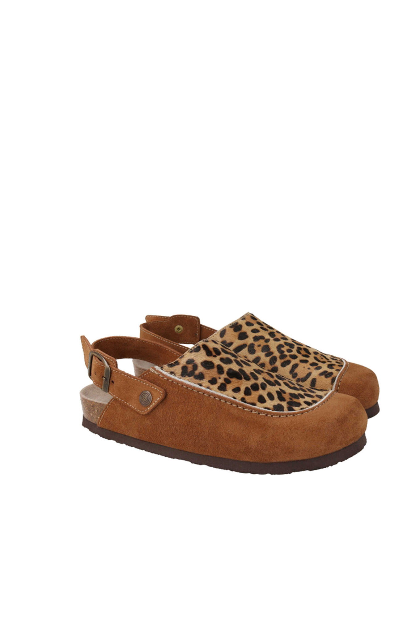 Genuins Zueco piel animal print