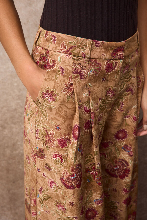 Slowlove Pantal&oacute;n de pinzas estampado Multicolor