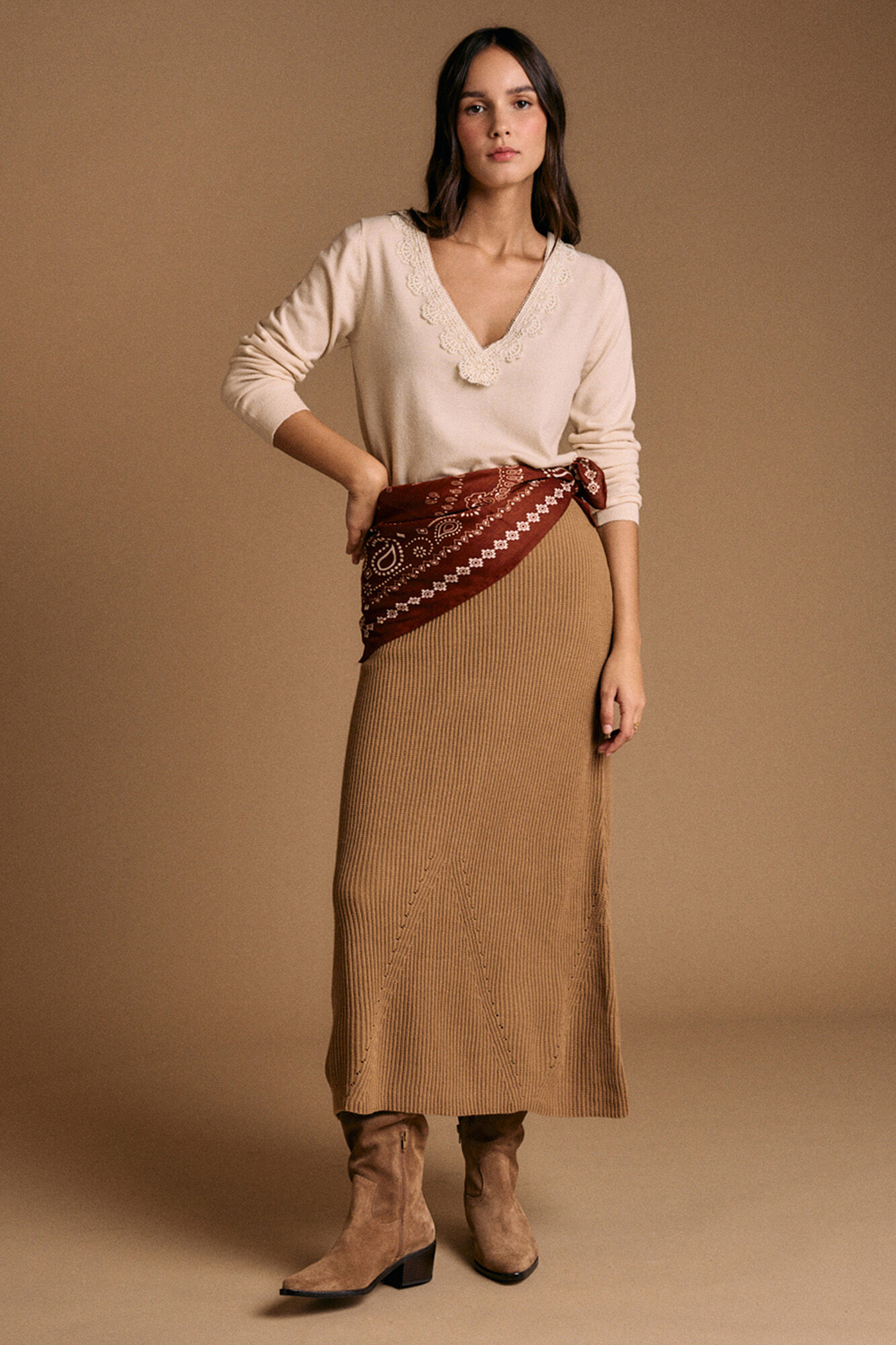 Pol&iacute;n Et Moi Falda larga Miressa