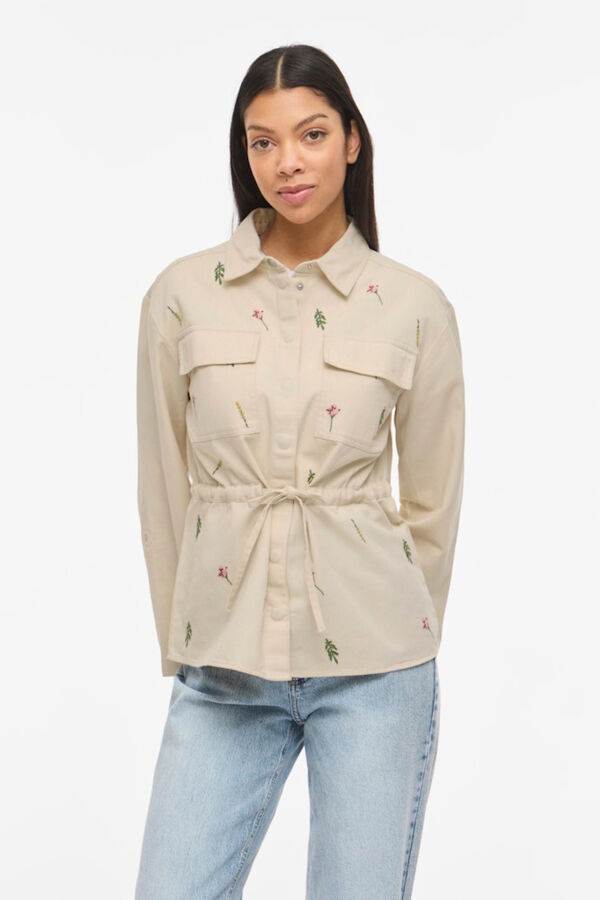 Vila Chaqueta sahariana de mujer de algod&oacute;n org&aacute;nico Beige