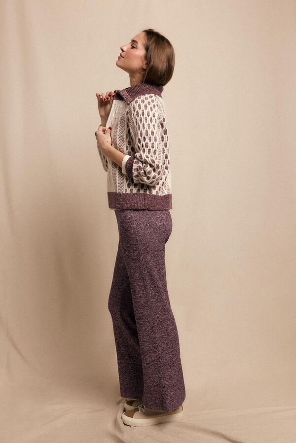 Slowlove Pantalón ancho de punto Lila