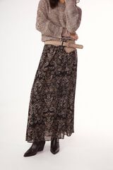 Slowlove Falda estampada con gomas Multicolor