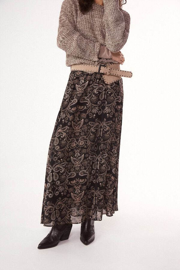 Slowlove Falda estampada con gomas Multicolor