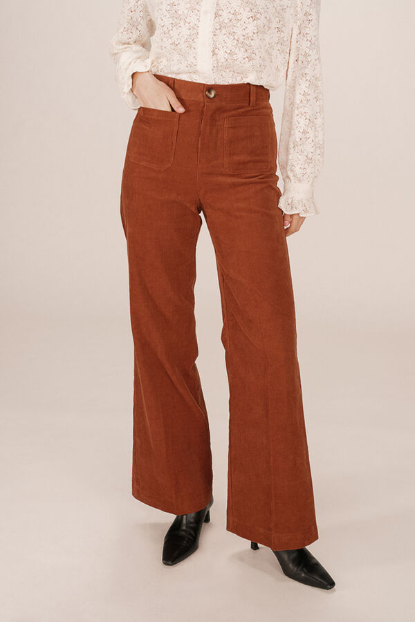 Grace & Mila Pantal&oacute;n de pana Naranja