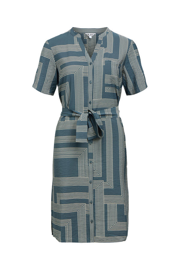 Object Vestido corto estampado Azul marino