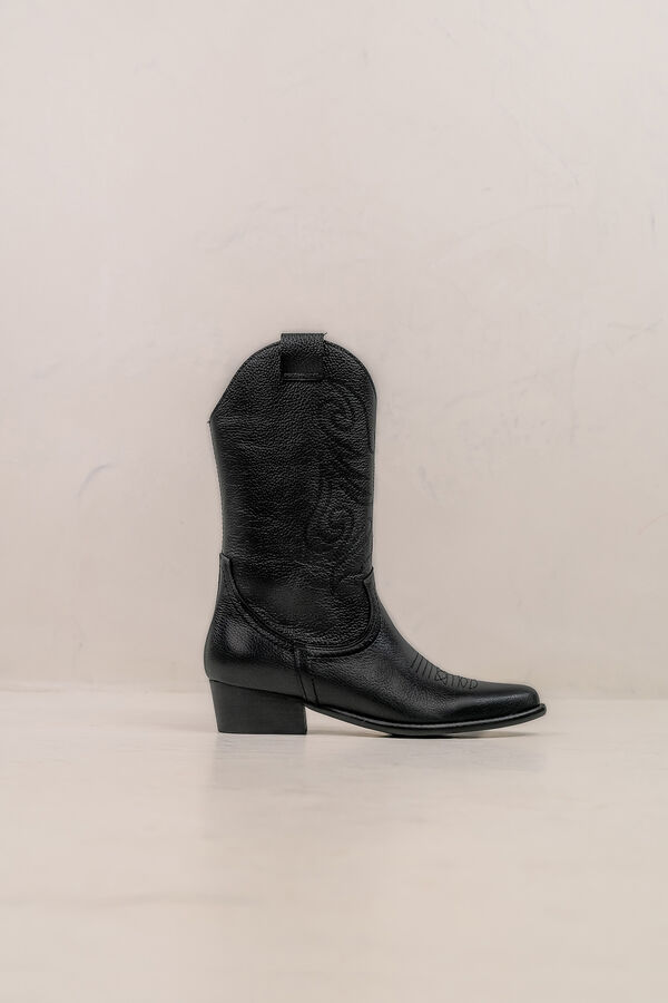 Bryan Stepwise Bota cowboy piel Negro