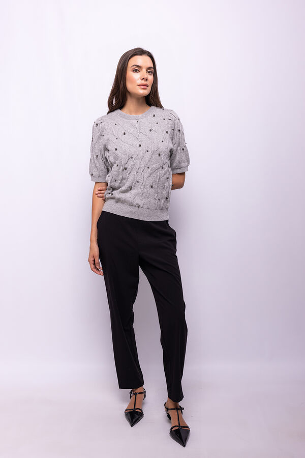 Object Jersey ochos y perlas Gris