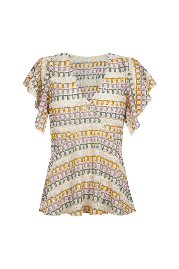 Slowlove Top estructura multicolor Naranja