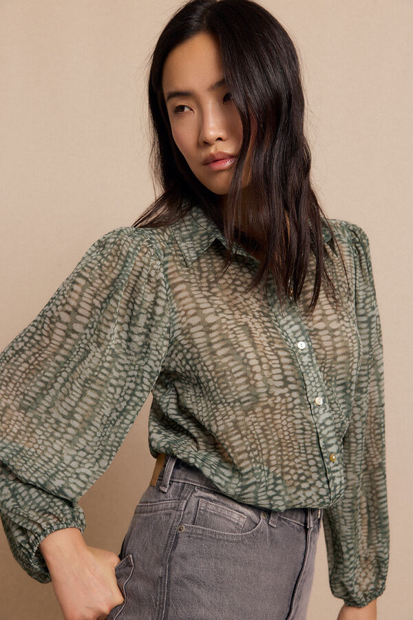Slowlove Camisa estampada Estampado verde