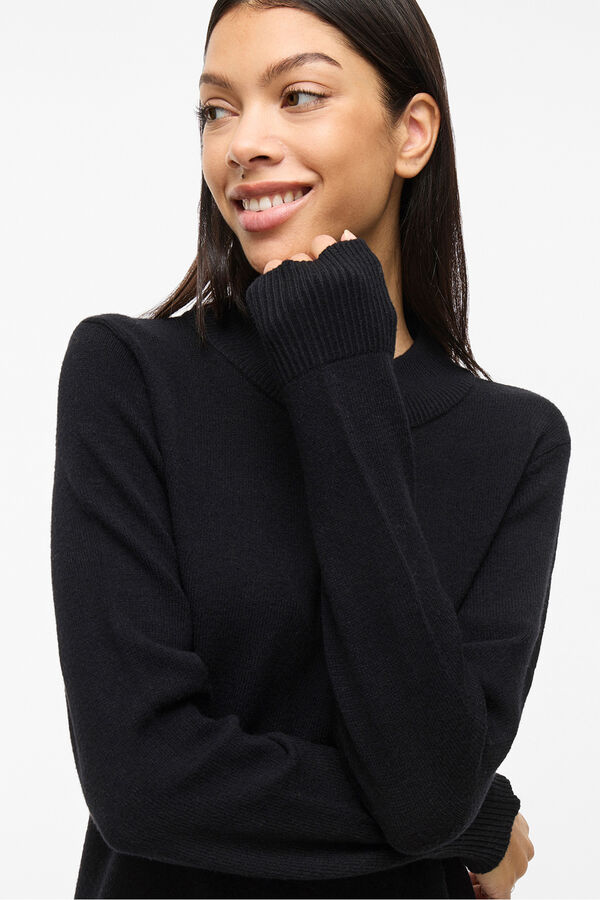 Vila Vestido de punto con viscosa Negro