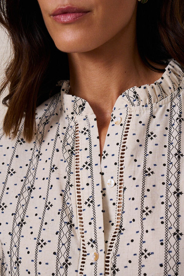 Pol&iacute;n Et Moi Blusa bordados Debi Beige