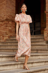 Pol&iacute;n Et Moi Vestido midi Teresa salmon Rosa