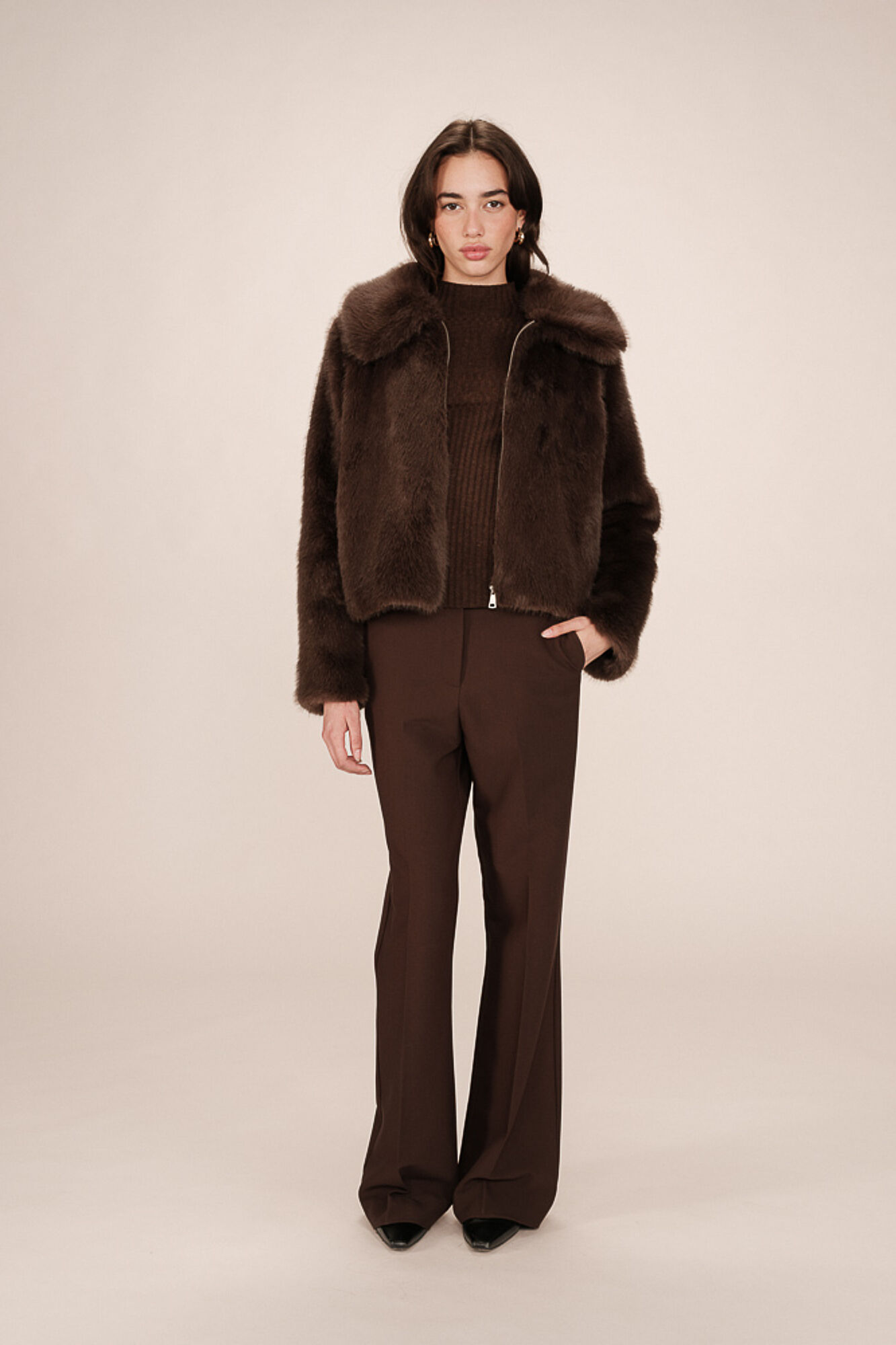 Grace & Mila Abrigo corto de pelo sint&eacute;tica