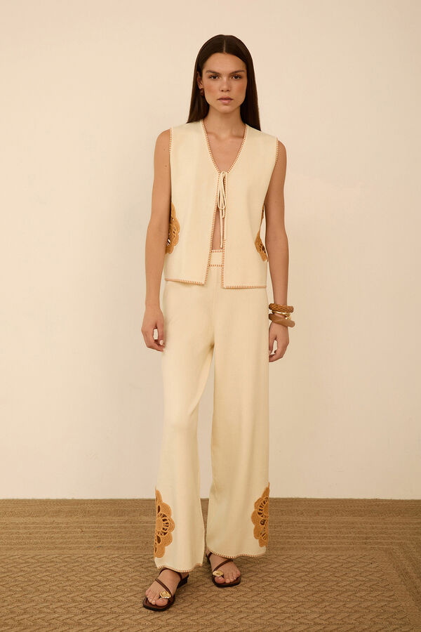 Meisie Pantal&oacute;n de punto Beige