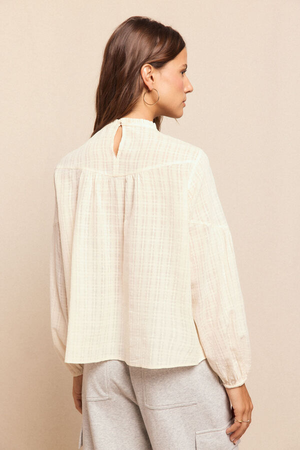 Slowlove Blusa puntillas Marfil