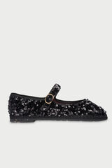 Flabelus Mercedita con lentejuelas Negro