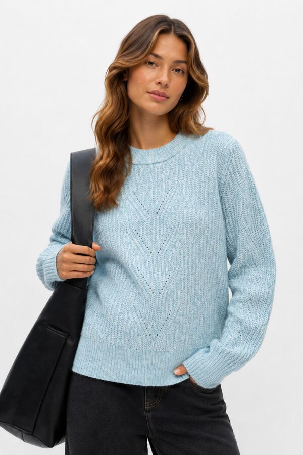 Object Jersey punto calado Azul